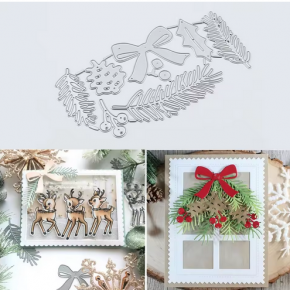 Christmas Leaves Pine Metal Cutting Die
